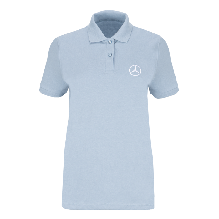 Damen Poloshirt Hellblau