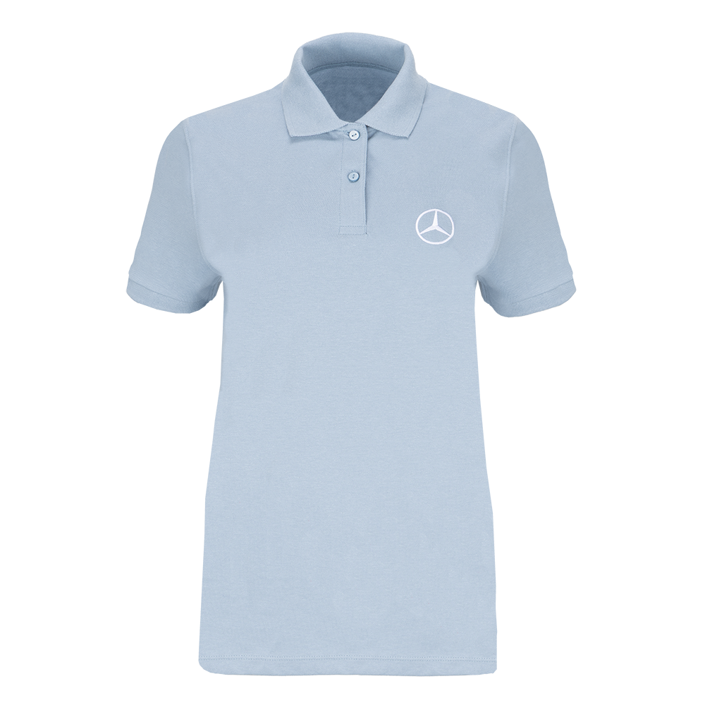 Damen Poloshirt Hellblau